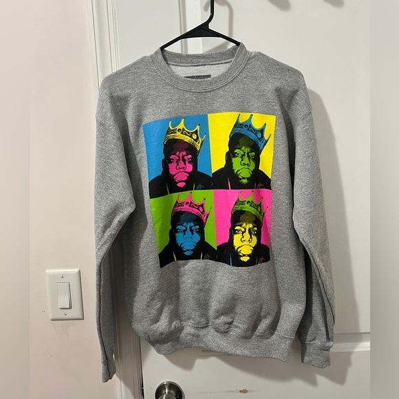 The Notorious B.I.G Grey Colorful Sweatshirt - Picture 1 of 2